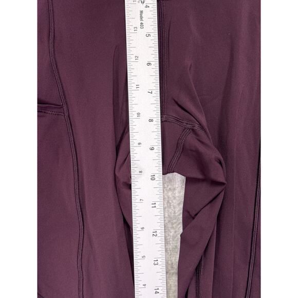 Lululemon Leggings 4 Womens Fast Free Tight Crop Burgundy Red - Picture 4 of 7